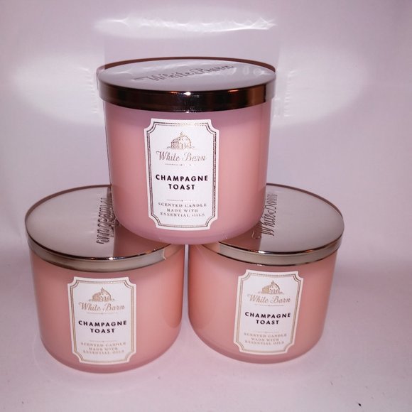 Set of 3 White Barn‎ Candles - Picture 1 of 6